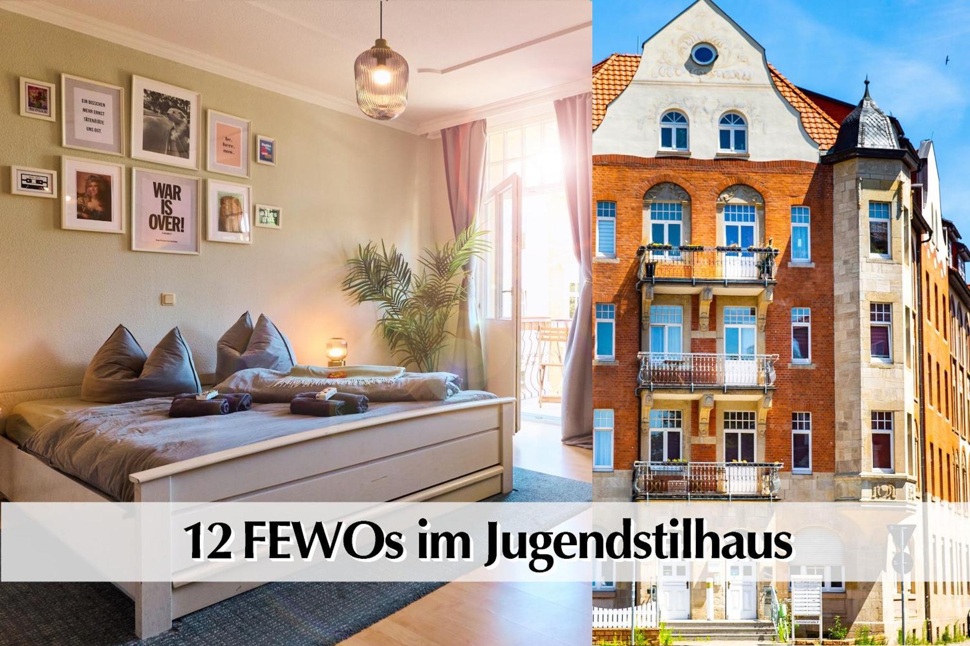 12 Fewos Im Jugendstilhaus Mit Aufzug, Terrasse, Kingsize-Bett, Smart-Tv, Etc Erfurt Buitenkant foto