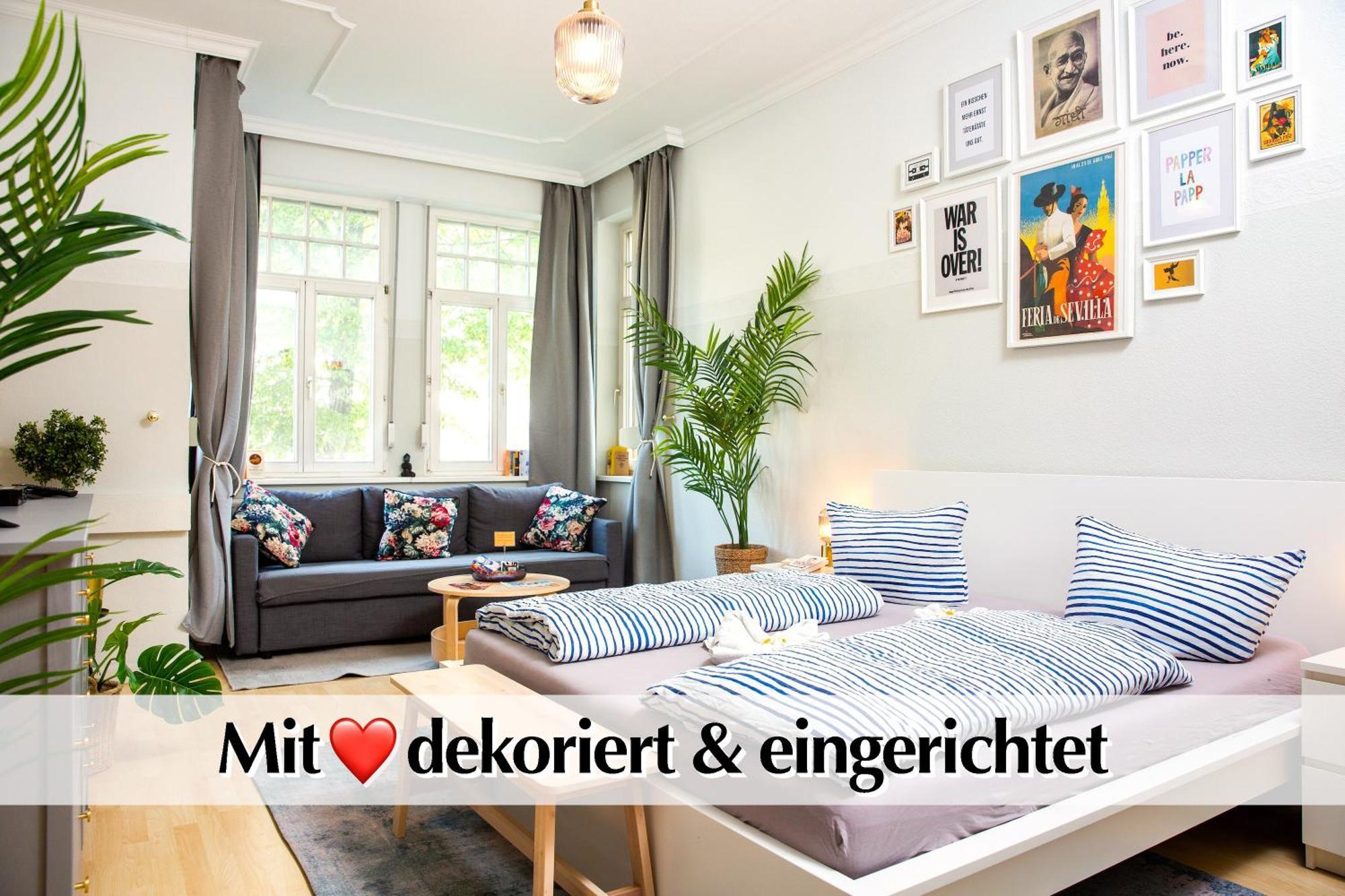 12 Fewos Im Jugendstilhaus Mit Aufzug, Terrasse, Kingsize-Bett, Smart-Tv, Etc Erfurt Kamer foto